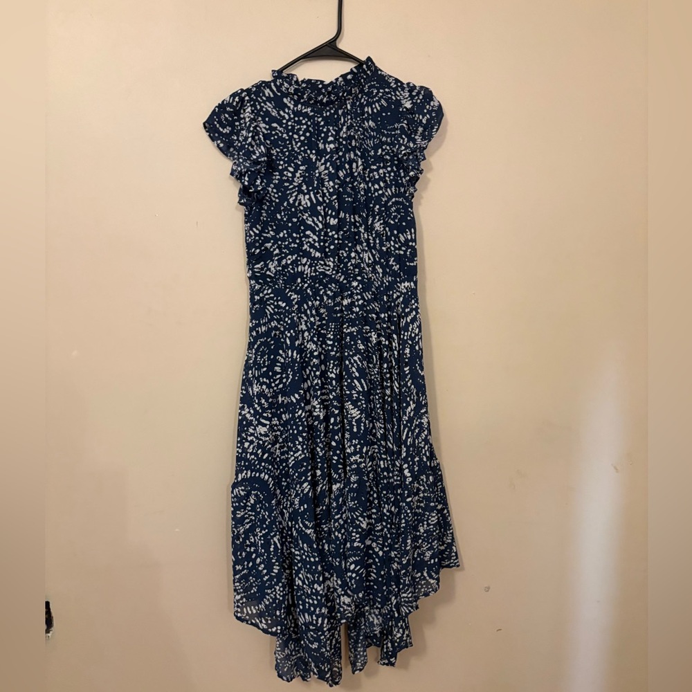 Maurices Blue and White Smocked Ruffled Sundress